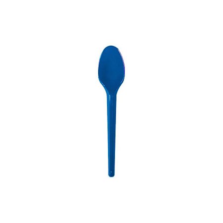 Colher Descartável Plástico Azul Sobremesa 50uni Triktrik
