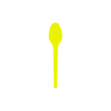 Colher Descartável Plástico Amarelo Sobremesa 50uni Triktrik