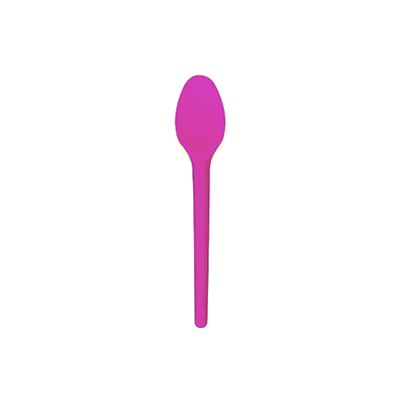 Colher Descartável Plástico Rosa Sobremesa 50uni Triktrik