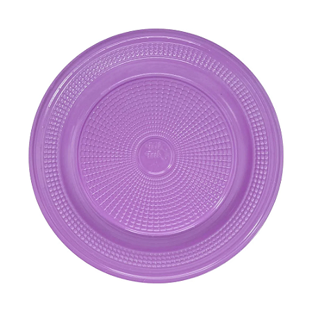 Prato de Bolo Descartável Plástico Lilás 10uni Triktrik