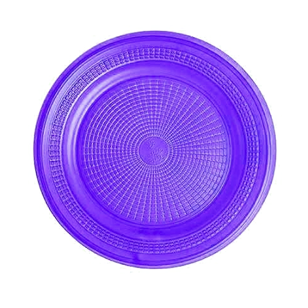 Prato de Bolo Descartável Plástico Roxo 10uni Triktrik