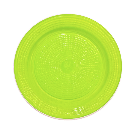 Prato de Bolo Descartável Plástico Verde 10uni Triktrik