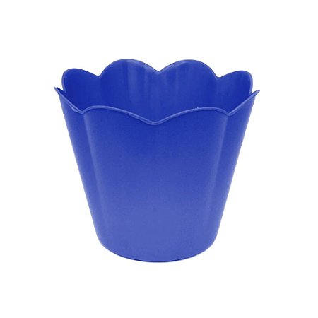 Pote Girassol Plástico Decorativo Liso Azul Festas