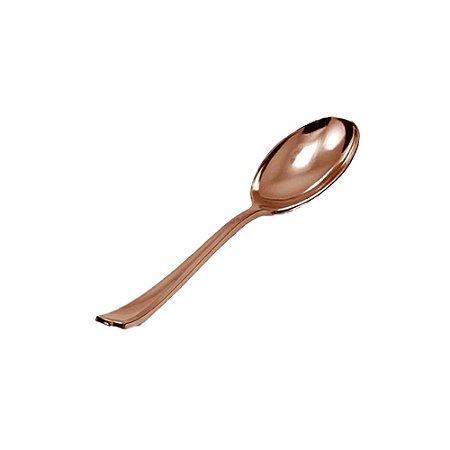 Colher Sobremesa Premium Rose Gold Decoração Elegante 08un