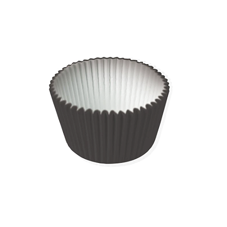 Forma Para Cupcake Bolinho Papel Decorativo Preto 45uni