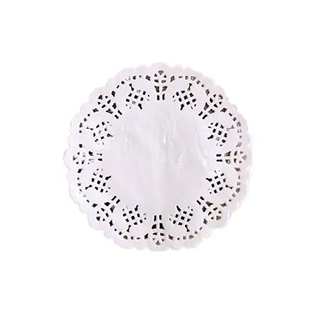 Mini Papel Doilie Rendado Branco Decoração Branco 14cm 24uni