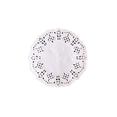 Mini Papel Doilie Rendado Decoração Mesa Branco 11,4cm 24uni