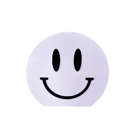 Cachepot Mdf Decorativo Emoji Sorriso Lilás Pote De Festa