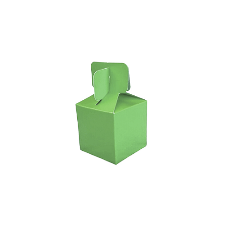 Caixa Lembrancinha Decoração Desmontada Papel Verde Bandeira 8un