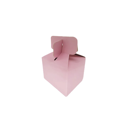 Caixa Lembrancinha Decoração Desmontada Papel Rosa  8un