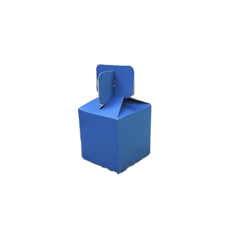Caixa Lembrancinha Decoração Desmontada Papel Azul 8un