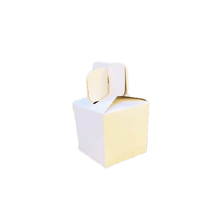 Caixa Lembrancinha Decoração Desmontada Papel Branco 8un