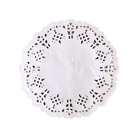 Mini Papel Doilie Rendado Branco Decoração Branco 19cm 24uni