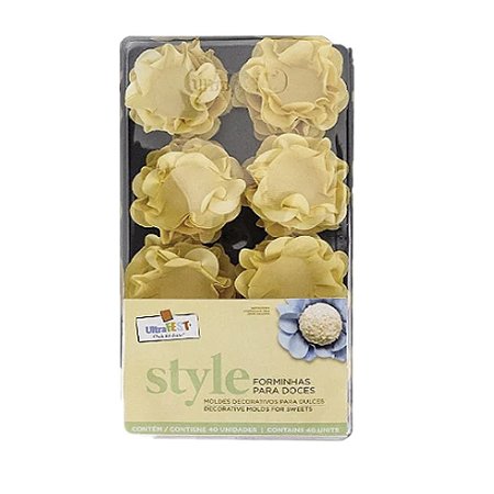 Forminha Style Vanilla Decoração Para Docinhos Finos 40uni