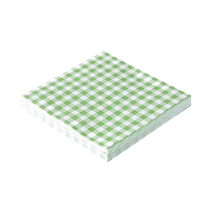Guardanapo Xadrez Verde Papel Folha Dupla 20 fls 25x25