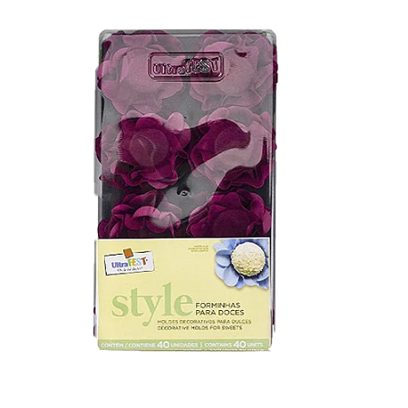 Forminha Style Pink Decoração Para Docinhos Finos 40uni