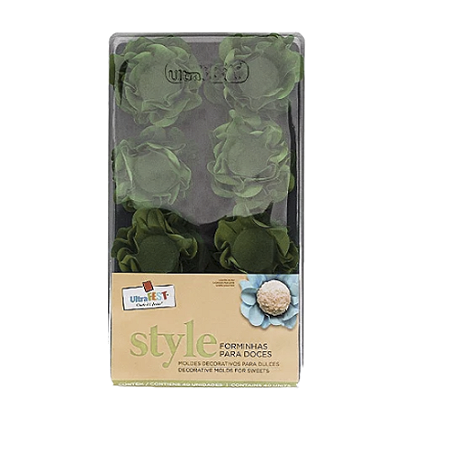 Forminha Style Oliva Decoração Para Docinhos Finos 40uni