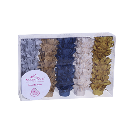 Forminha Madri Kit Boho 14 Decora Doces Embalagem 50 uni