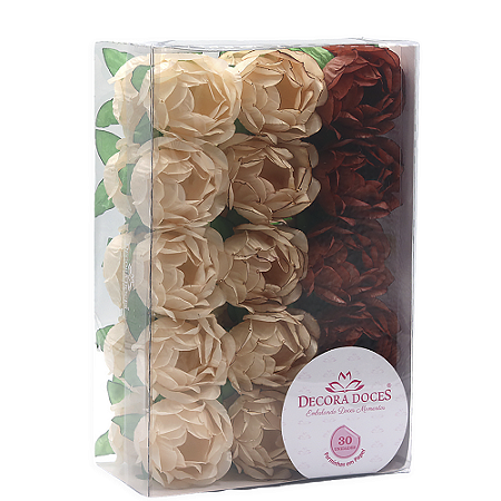 Forminha Bela Decora Doces Trio Vanilla Para Doces 30 uni