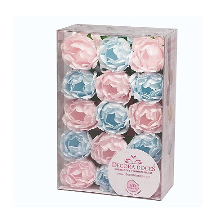 Forminha Bela Decora Doces Tema Chá Revelação 30 unid