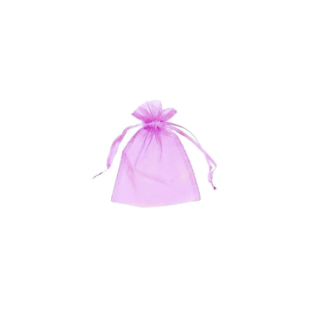 Saco Organza Rosa Embalagem Lembrancinha 7x9 10un