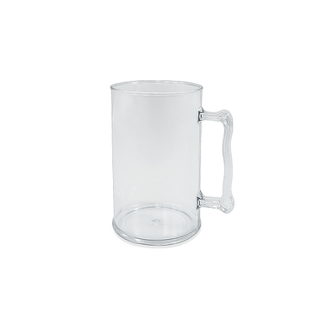 Caneca Transparente Acrílico Com Alça 350ml