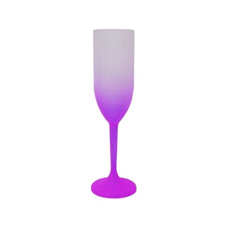 Taça De Champagne Degradê Roxo Acrílico Decoração