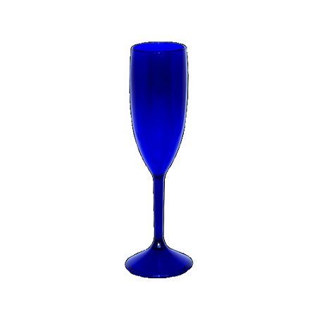 Taça De Champagne Azul Escuro Acrílico Decoração