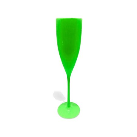 Taça De Champagne Verde Neon Acrílico Decoração