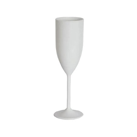 Taça De Champagne Branco Acrílico Decoração