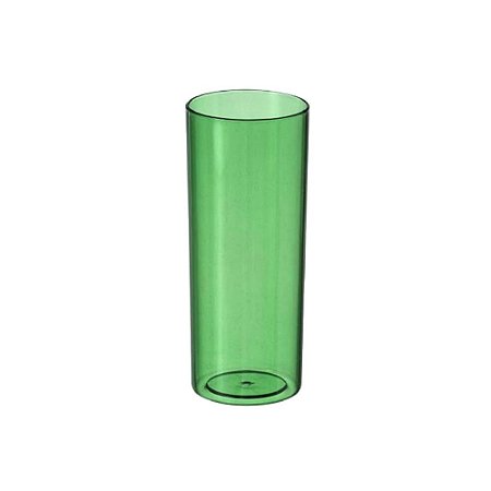 Copo Long Drink Verde Transparente Decoração 340ml Plástico