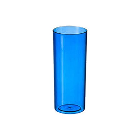 Copo Long Drink Azul Transparente Decoração 340ml Plástico