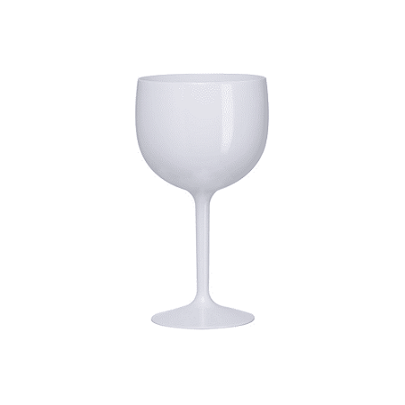 Taça De Gin Lisa Branca Acrílica 600ml Decoração Lembrança