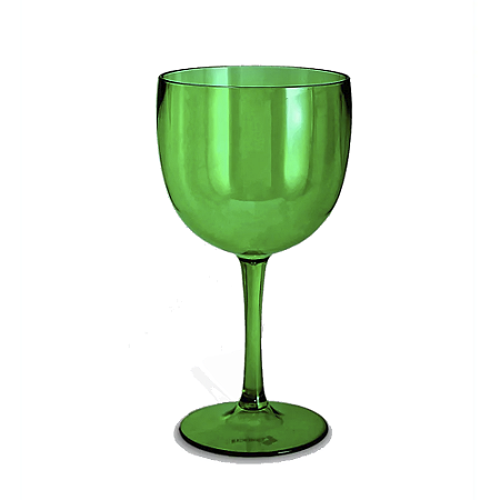 Taça De Gin Verde Transparente Acrílica 600ml Decoração Lembrança