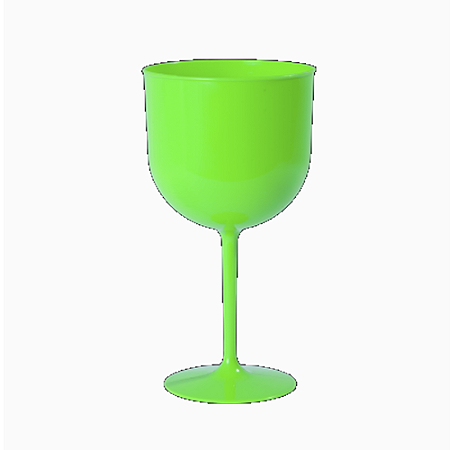 Taça De Gin Lisa Verde Neon Acrílica 600ml Decoração Lembrança