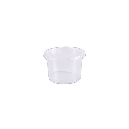 Pote Redondo Tampa Embalagem Transparente 250ml 24unid