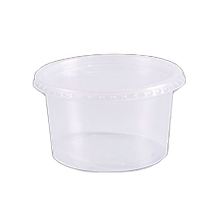 Kit Pote e Tampa Redondo Embalagem Plástico 1000ml 24un