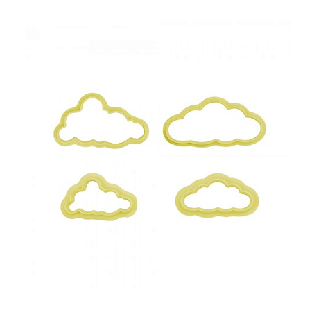 Kit Cortador Slim Formato Nuvem 4 Tamanhos Diferente Plástico
