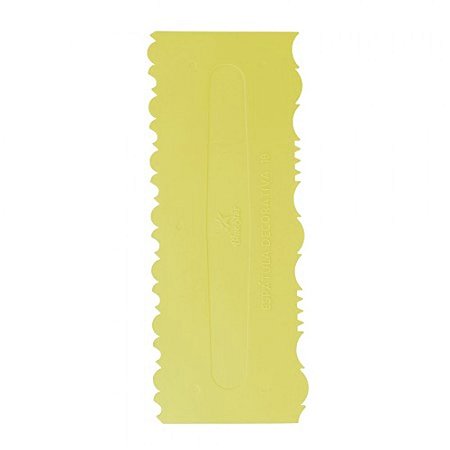 Espátula Decorativa Confeitaria Modelo Nº18 Amarela Bluestar