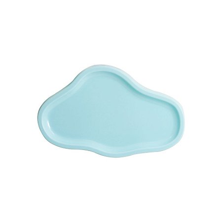 Bandeja Orgânica Dubai Plástica Decoração Azul Bebê Mod 1