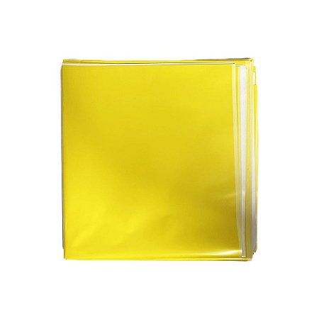 Toalha De Mesa Amarelo Perolada Selável Brilhante 80x80cm 10fls