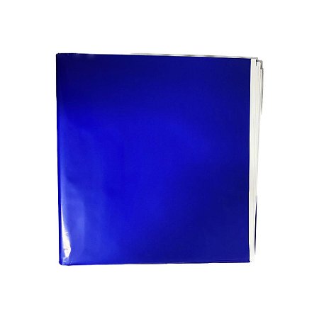 Toalha De Mesa Azul Perolada Selável Brilhante 80x80cm 10fls