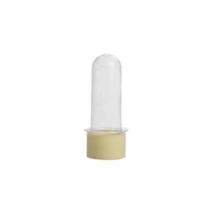 Tubete Pequeno Decoração Amarelo Bebê 8 CM Plástico 10Uni