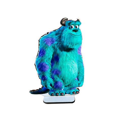 Display Adesivo Monstro Azul  Decorativo Festas Totem Placa