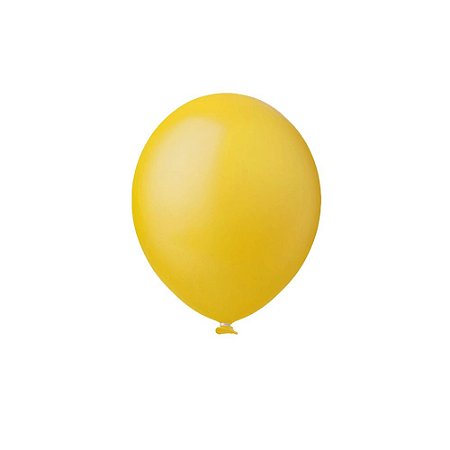 Balão Happy Day Prime Amarelo 12" Bexiga Decoração 25unid