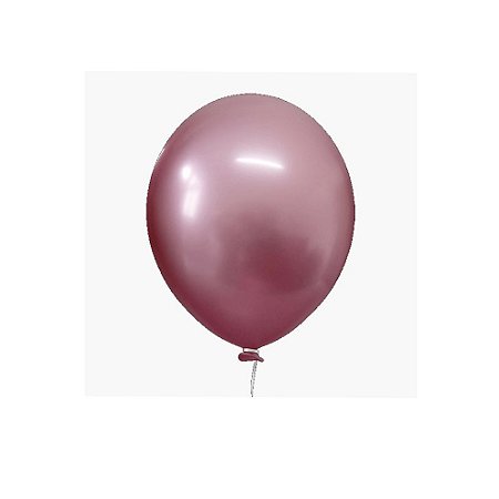 Balão Happy Day Prime Aluminio Rose 12" Bexiga 25unid