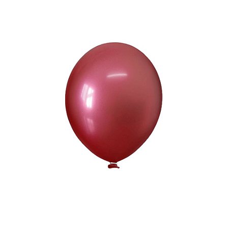 Balão Happy Day Prime Aluminio Vermelho 12" Bexiga 25unid