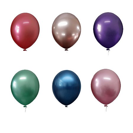 Balão Happy Day Prime Aluminio Cores Sortidas 12" Bexiga 25un