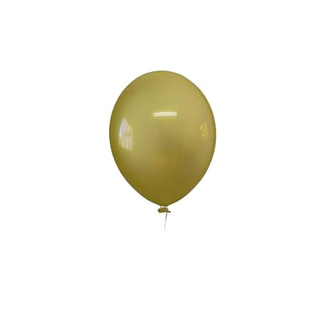 Balão Happy Day Amarelo Ocre 9" Bexiga Decoração 50unid
