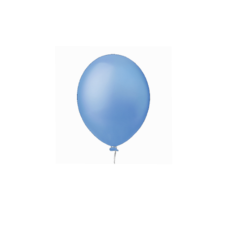 Balão Happy Day Azul Celeste 9" Bexiga Decoração 50unid
